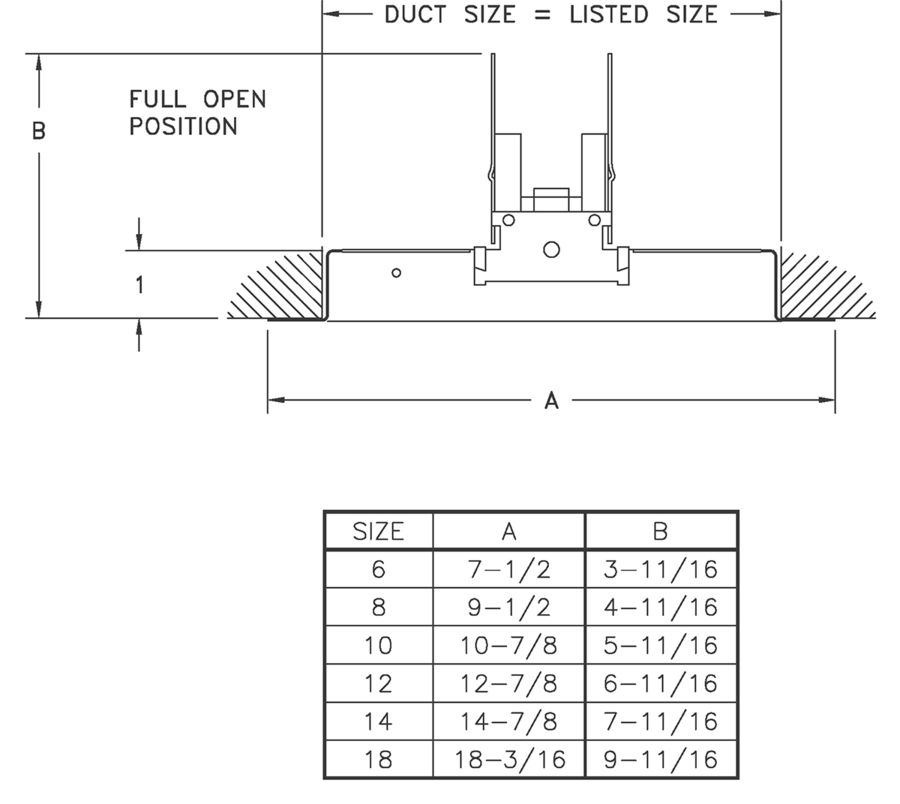  Drawings for 155 - Duct Ring with Butterfly Damper for Model 150 