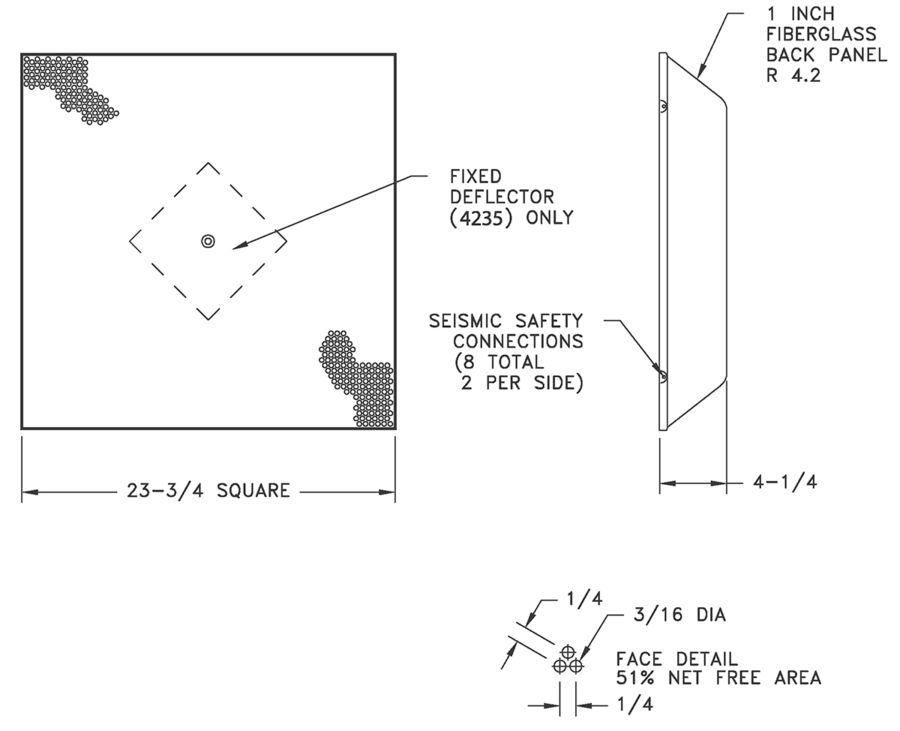 4235 - Perforated Supply - Dimensional Drawing