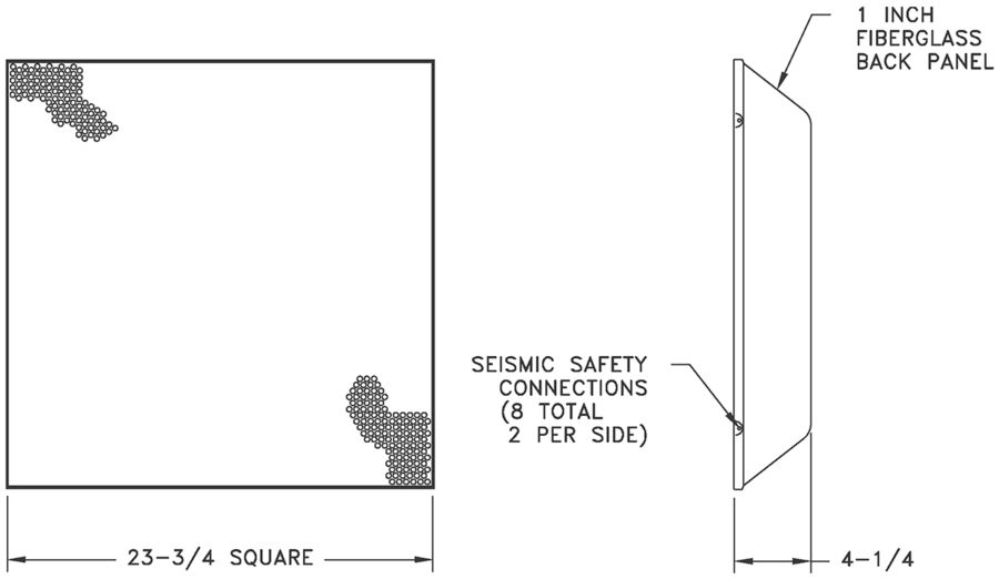 4230 - Perforated Return - Dimensional Drawing